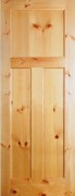 3 Panel Flat Knotty Pine